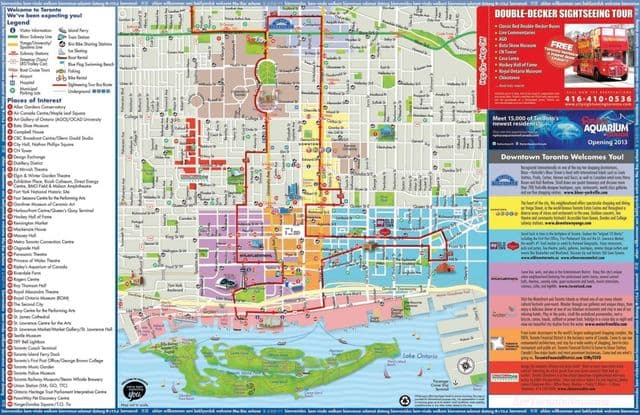 Toronto sights map