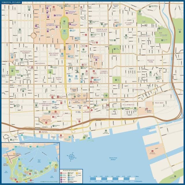Toronto streets map